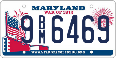 MD license plate 9BM6469