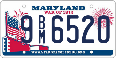 MD license plate 9BM6520