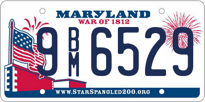 MD license plate 9BM6529