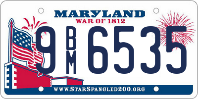 MD license plate 9BM6535