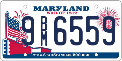 MD license plate 9BM6559