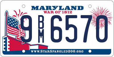 MD license plate 9BM6570