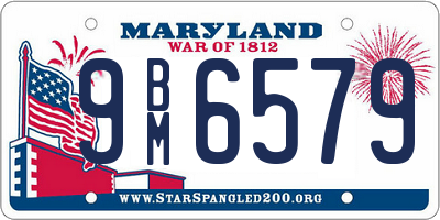 MD license plate 9BM6579