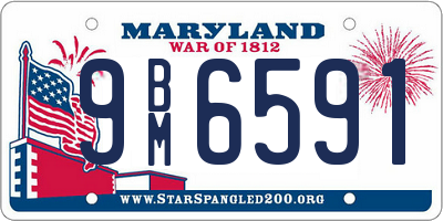 MD license plate 9BM6591