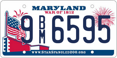 MD license plate 9BM6595