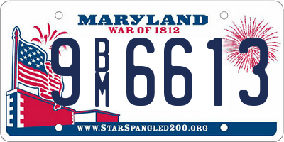 MD license plate 9BM6613