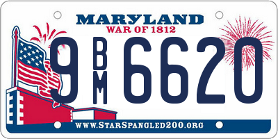 MD license plate 9BM6620