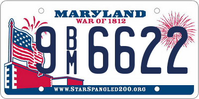 MD license plate 9BM6622