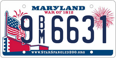 MD license plate 9BM6631