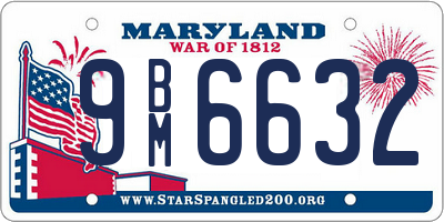 MD license plate 9BM6632