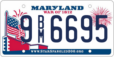 MD license plate 9BM6695