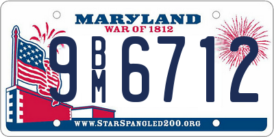 MD license plate 9BM6712