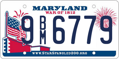 MD license plate 9BM6779