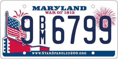 MD license plate 9BM6799