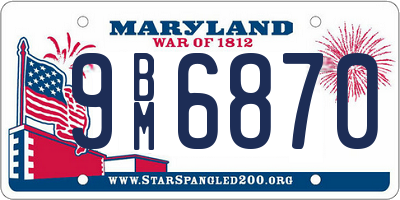 MD license plate 9BM6870