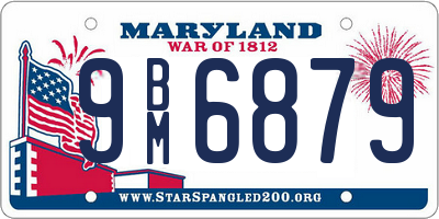 MD license plate 9BM6879