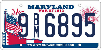 MD license plate 9BM6895