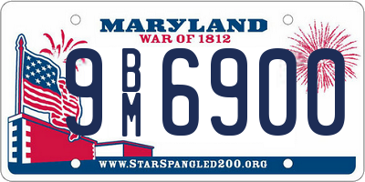 MD license plate 9BM6900