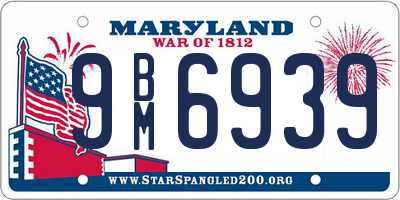 MD license plate 9BM6939