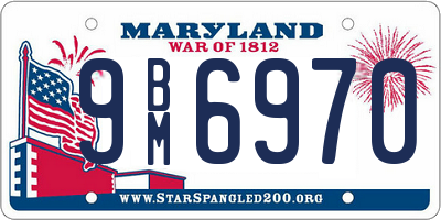 MD license plate 9BM6970