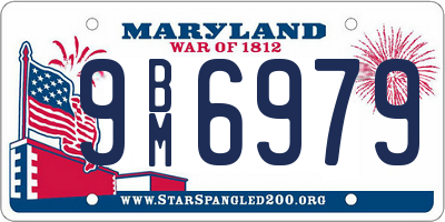 MD license plate 9BM6979