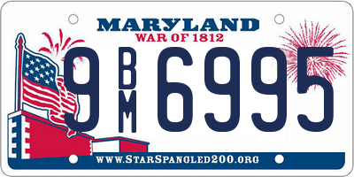 MD license plate 9BM6995