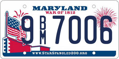 MD license plate 9BM7006