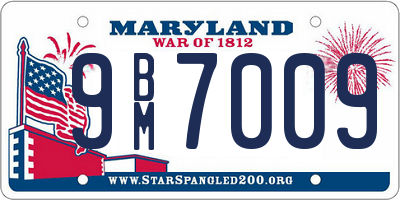 MD license plate 9BM7009