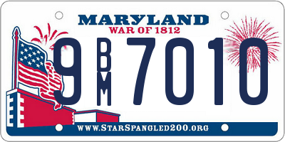 MD license plate 9BM7010