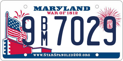 MD license plate 9BM7029