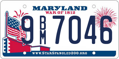 MD license plate 9BM7046