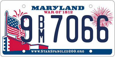 MD license plate 9BM7066