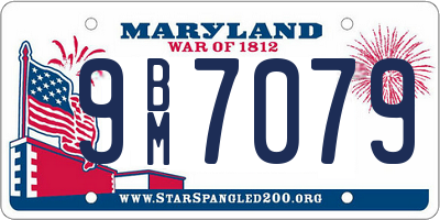 MD license plate 9BM7079