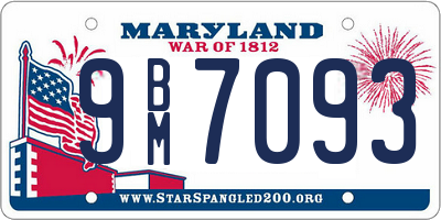 MD license plate 9BM7093