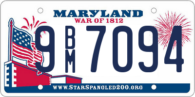 MD license plate 9BM7094