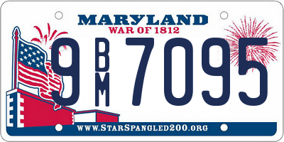 MD license plate 9BM7095