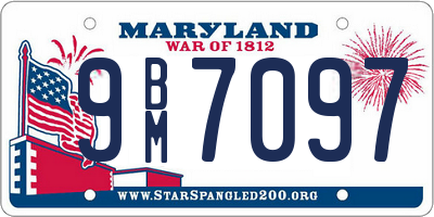 MD license plate 9BM7097