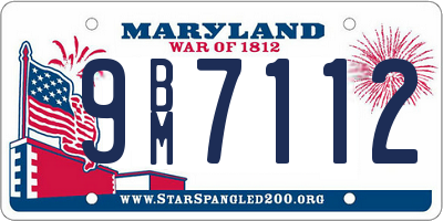 MD license plate 9BM7112