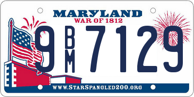 MD license plate 9BM7129