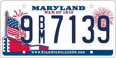 MD license plate 9BM7139