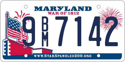 MD license plate 9BM7142