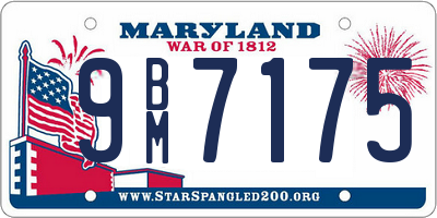 MD license plate 9BM7175