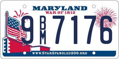 MD license plate 9BM7176