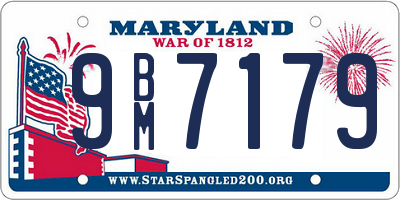 MD license plate 9BM7179