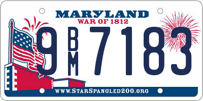 MD license plate 9BM7183