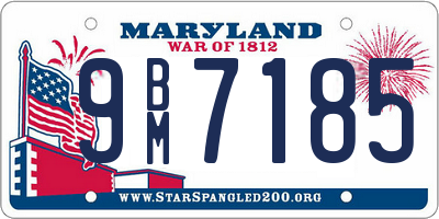 MD license plate 9BM7185