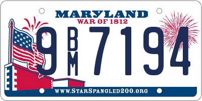 MD license plate 9BM7194