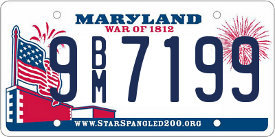 MD license plate 9BM7199