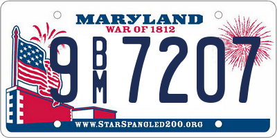 MD license plate 9BM7207