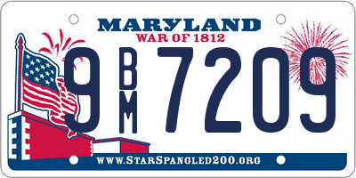 MD license plate 9BM7209